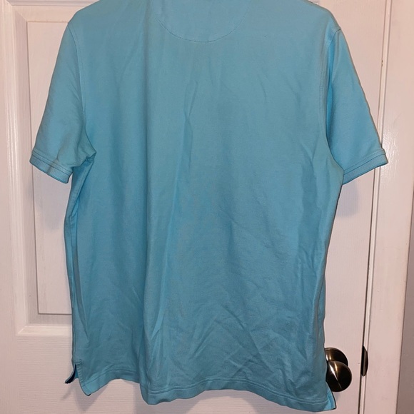 Izod Men's Turquoise Blue Polo Shirt - Picture 4 of 5